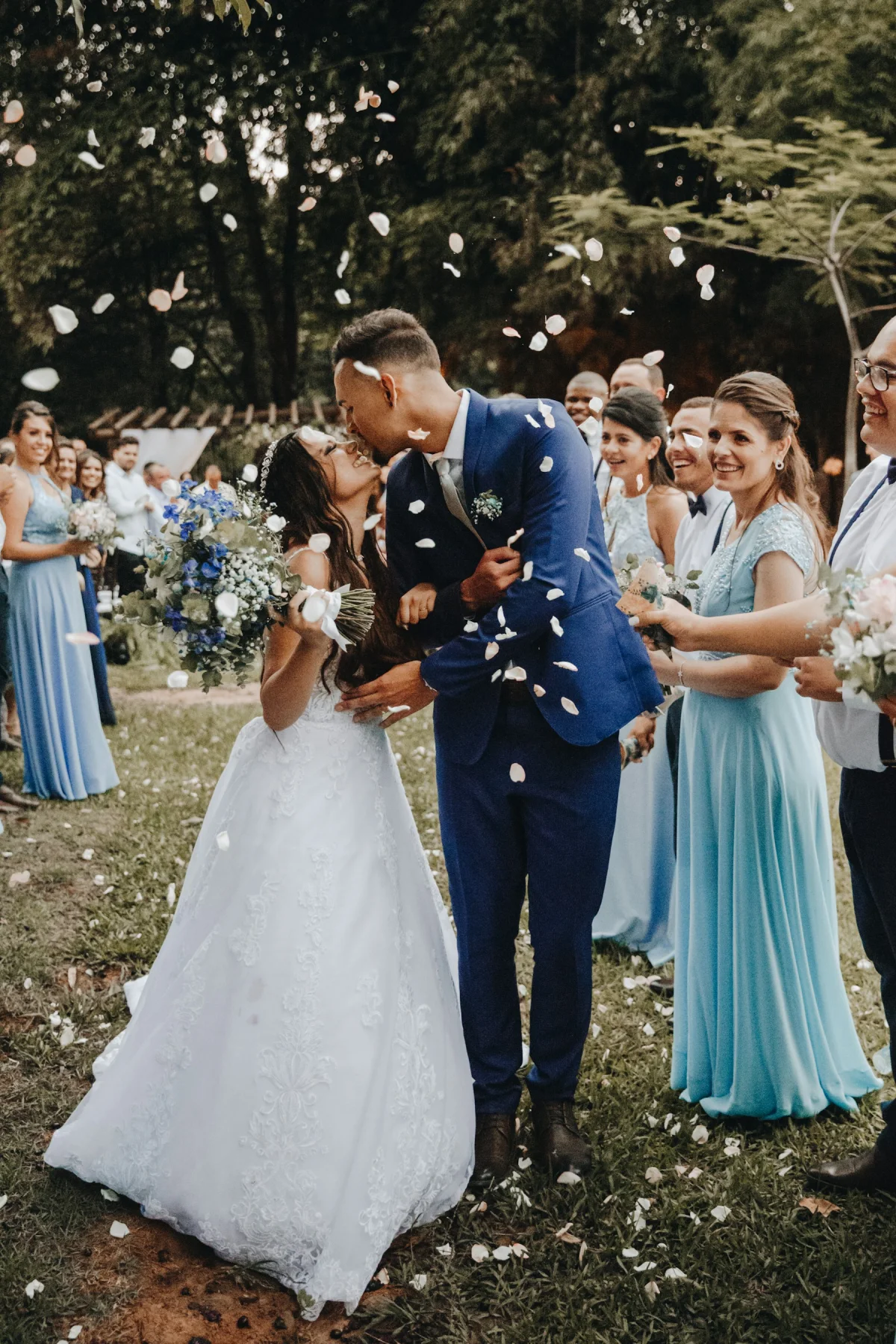 Romantic elegant AI generated wedding dress